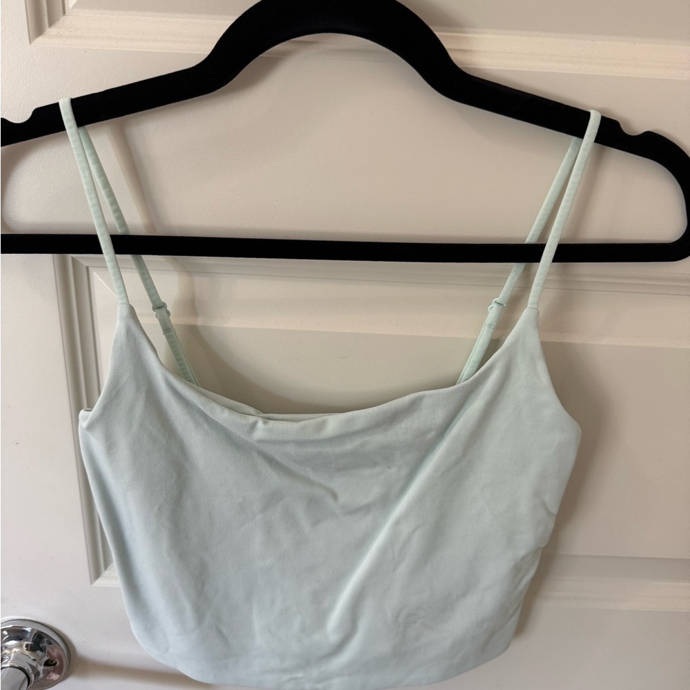 Babaton Green Fitted Crop Camisole